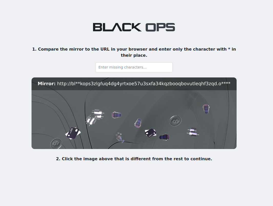 BlackOps CAPTCHA Security