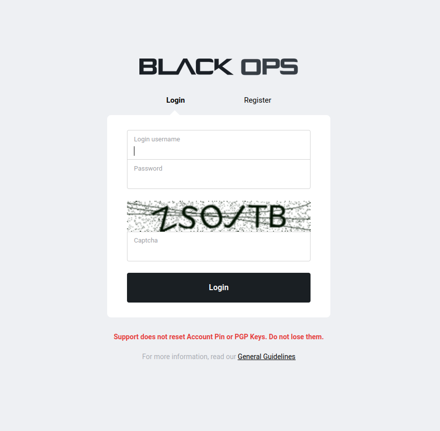 BlackOps Login Security Features
